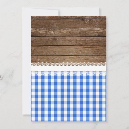 Baby Q Baby shower Uitnodiging voor Jongen - Blauw (Achterkant)