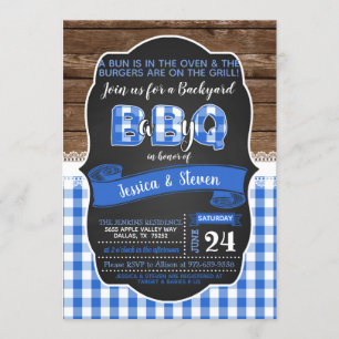 Baby Q Baby shower Uitnodiging voor Jongen - Blauw