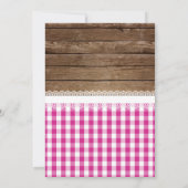 Baby Q Baby shower Uitnodiging voor Meisje - Donke (Achterkant)