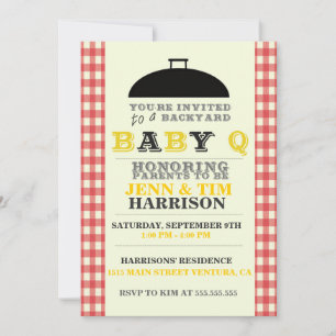 baby Q Baby Shower-uitnodigingen Kaart