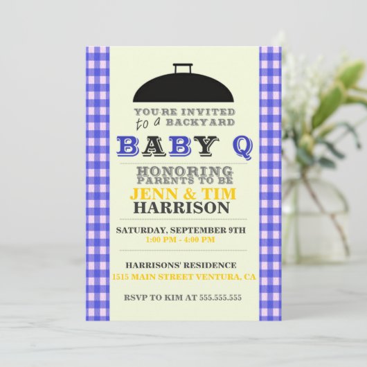 baby Q Baby Shower-uitnodigingen Kaart (Staand voorkant)