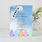 Baby Q Bar-B-Q Shower, Cute Kaart (Staand voorkant)