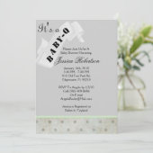 Baby Q Bar-B-Q Shower, Cute Kaart (Staand voorkant)