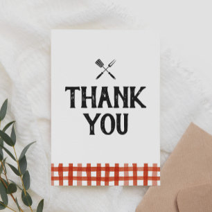 Baby Q Barbecue Baby shower Bedankkaart