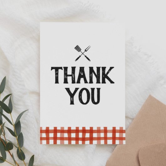 Baby Q Barbecue Baby shower Bedankkaart