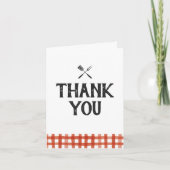 Baby Q Barbecue Baby shower Bedankkaart (Voorkant)