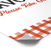 Baby Q Barbecue Baby shower Gunsteteken Poster (Hoek)