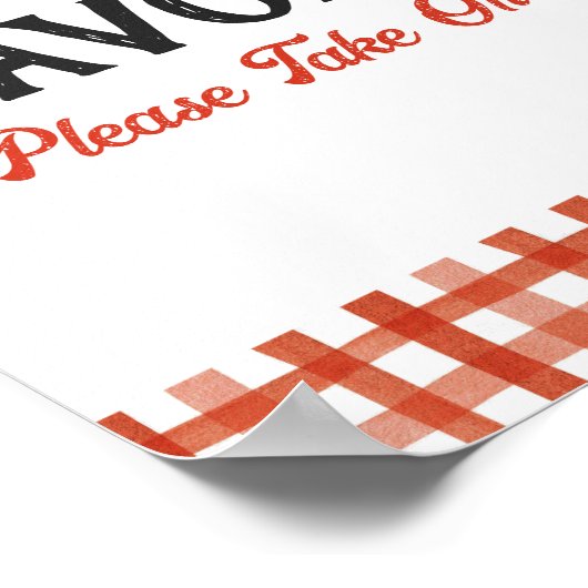 Baby Q Barbecue Baby shower Gunsteteken Poster (Hoek)