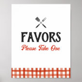 Baby Q Barbecue Baby shower Gunsteteken Poster (Voorkant)