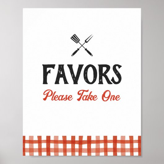 Baby Q Barbecue Baby shower Gunsteteken Poster (Voorkant)