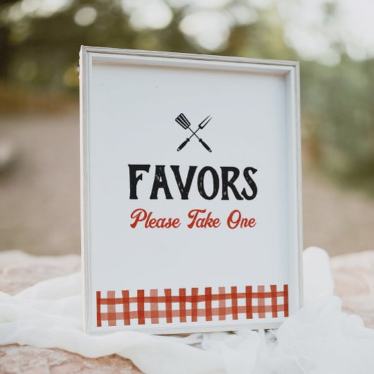 Baby Q Barbecue Baby shower Gunsteteken Poster