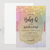 Baby-Q Barbecue Baby shower Kaart (Voorkant / Achterkant)