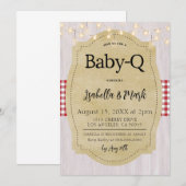 Baby-Q Barbecue Baby shower Kaart (Voorkant / Achterkant)