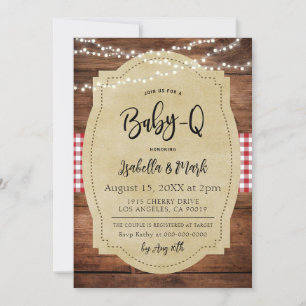Baby-Q Barbecue Baby shower Kaart
