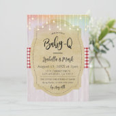 Baby-Q Barbecue Baby shower Kaart (Staand voorkant)