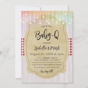Baby-Q Barbecue Baby shower Kaart