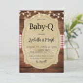 Baby-Q Barbecue Baby shower Kaart (Staand voorkant)