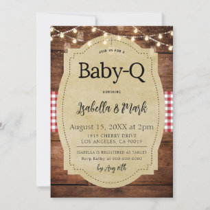Baby-Q Barbecue Baby shower Kaart