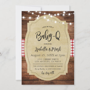 Baby-Q Barbecue Baby shower Kaart