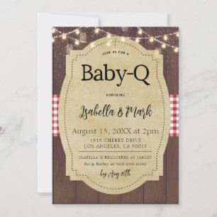 Baby-Q Barbecue Baby shower Kaart