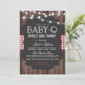 Baby-Q Barbecue Baby shower Kaart (Staand voorkant)