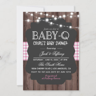 Baby-Q Barbecue Baby shower Kaart