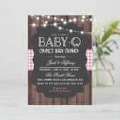 Baby-Q Barbecue Baby shower Kaart (Staand voorkant)