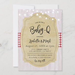 Baby-Q Barbecue Baby shower Kaart