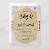 Baby-Q Barbecue Baby shower Kaart (Voorkant / Achterkant)