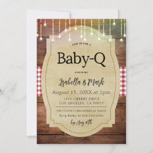 Baby-Q Barbecue Baby shower Kaart