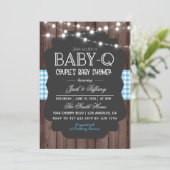 Baby-Q Barbecue Baby shower Kaart (Staand voorkant)