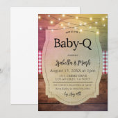 Baby-Q Barbecue Baby shower Kaart (Voorkant / Achterkant)
