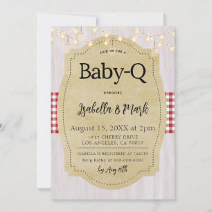 Baby-Q Barbecue Baby shower Kaart
