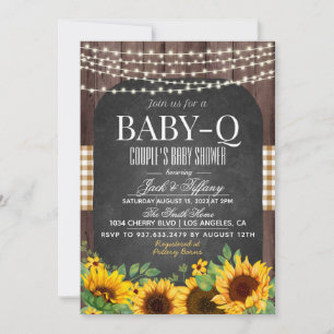 Baby-Q Barbecue Baby shower Kaart