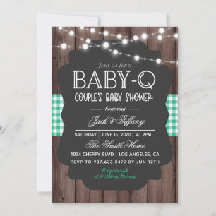 Baby-Q Barbecue Baby shower Kaart