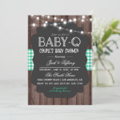 Baby-Q Barbecue Baby shower Kaart (Staand voorkant)