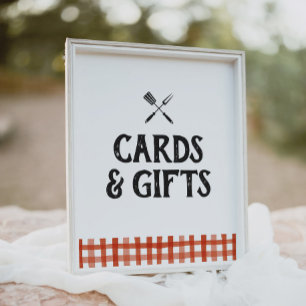 Baby Q Barbecue Baby shower Kaarten en geschenken  Poster