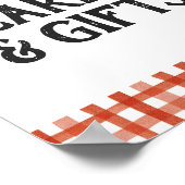 Baby Q Barbecue Baby shower Kaarten en geschenken  Poster (Hoek)