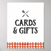 Baby Q Barbecue Baby shower Kaarten en geschenken  Poster (Voorkant)