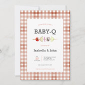 Baby Q Barbecue Baby shower uitnodiging (Voorkant)