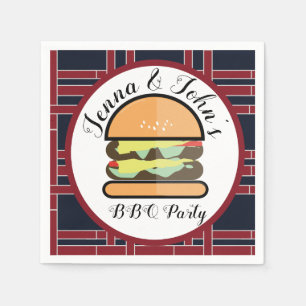 Baby Q Barbecue BBQ-feest Verjaardag Baby Shower Servet