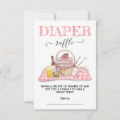 Baby Q Barbecue Douche Roze Luier Raffle kaart (Voorkant)