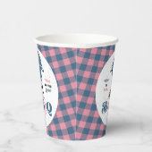 Baby Q Barbecue Gender Rekalmschoen Papieren Bekers (Rechts)