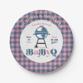 Baby Q Barbecue Gender Rekalmschoen Papieren Bordje (Voorkant)