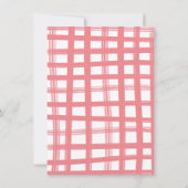 Baby Q Barbecue Shower Pink Picnic Kaart (Achterkant)