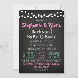 baby-Q BBQ Baby Girl Shower Invitation Book Card Kaart