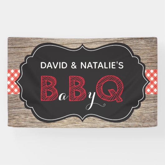 Baby Q BBQ Baby shower Banner (Horizontaal)