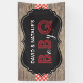 Baby Q BBQ Baby shower Banner (Verticaal)
