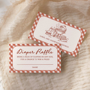 Baby Q BBQ Baby Shower Luier Raffle Informatiekaartje