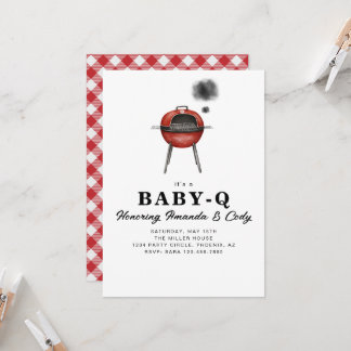 Baby-Q BBQ Baby Shower Uitnodiging